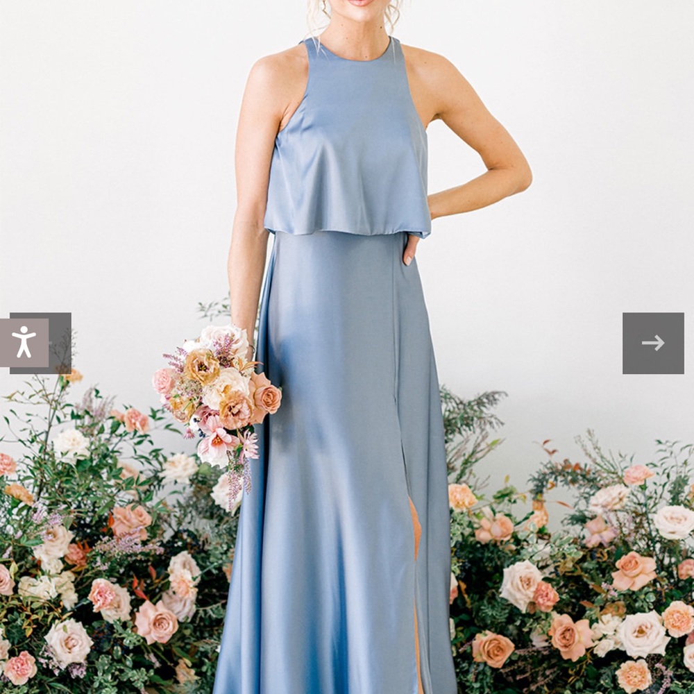 Revelry Wren White Satin size 8 petite